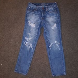 AE Cropped Boyfriend Jeans